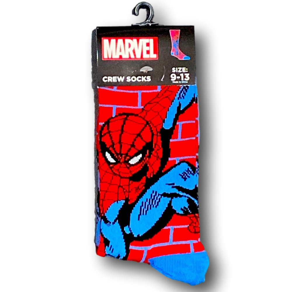 3/$20 Marvel Spider-Man Funny Novelty Crew Socks - NWT